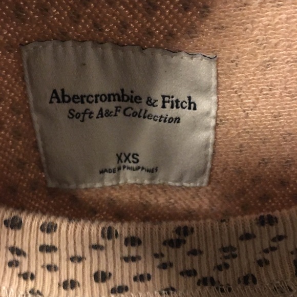 Abercrombie & Fitch Leopard Split Hem Terry Tunic Crew Sweatshirt XXS - Picture 4 of 7